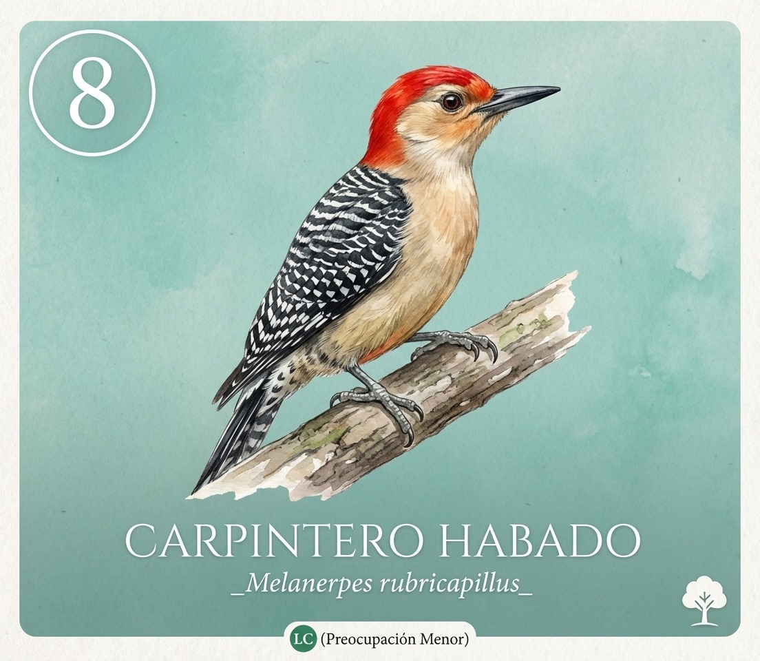 Carpintero Habado — Melanerpes rubricapillus