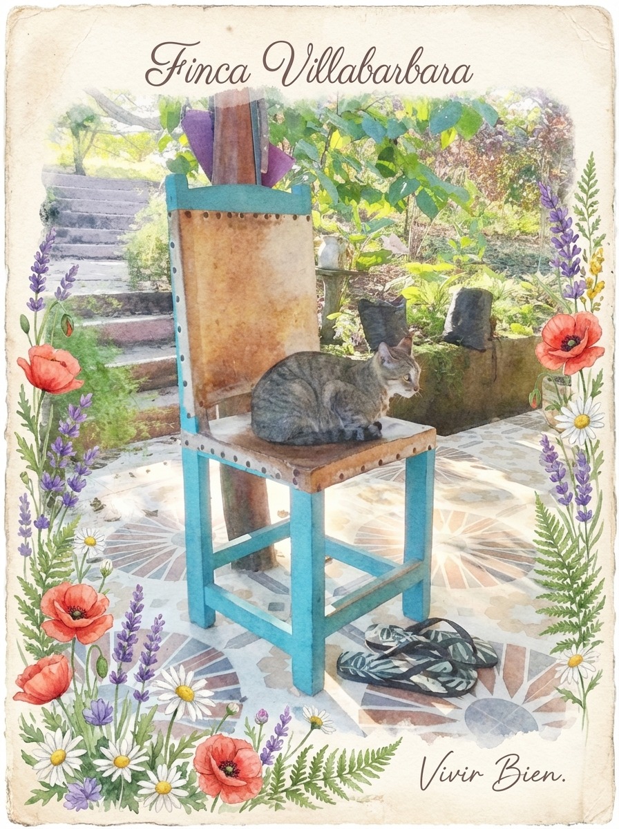 Finca Villa Bárbara — Gato en silla