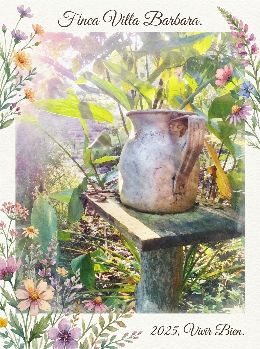 Finca Villa Bárbara — Jarra con flores