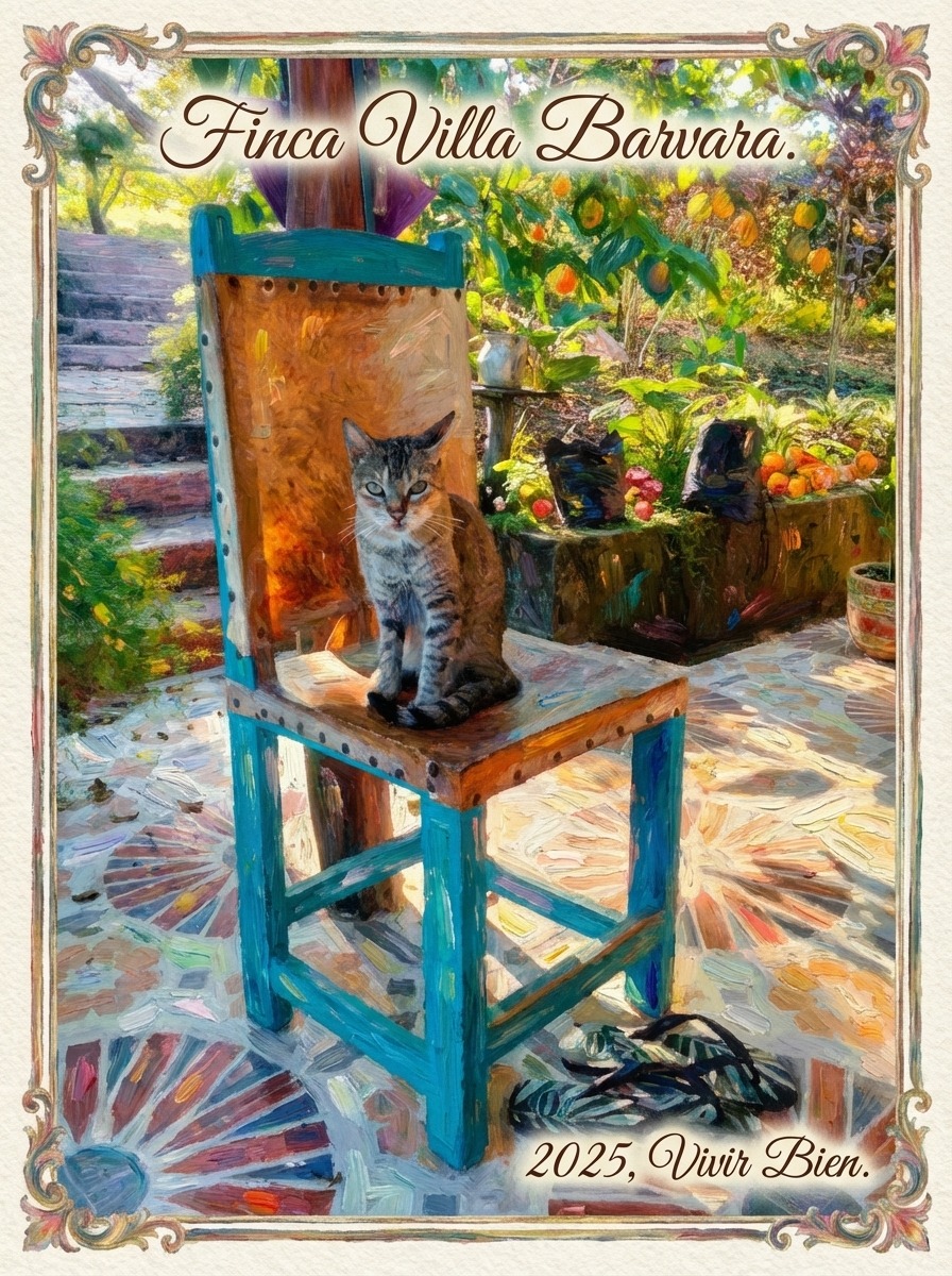 Finca Villa Bárbara — Gato en silla