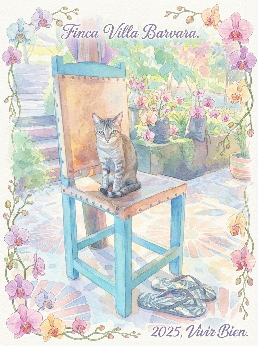 Finca Villa Bárbara — Gato en silla