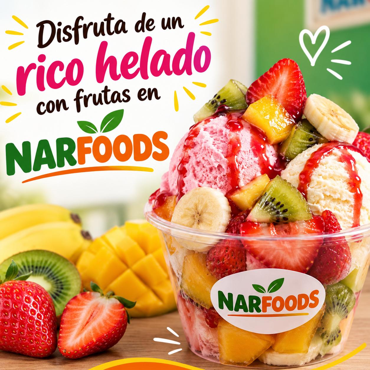 Helado con frutas frescas NARFOODS